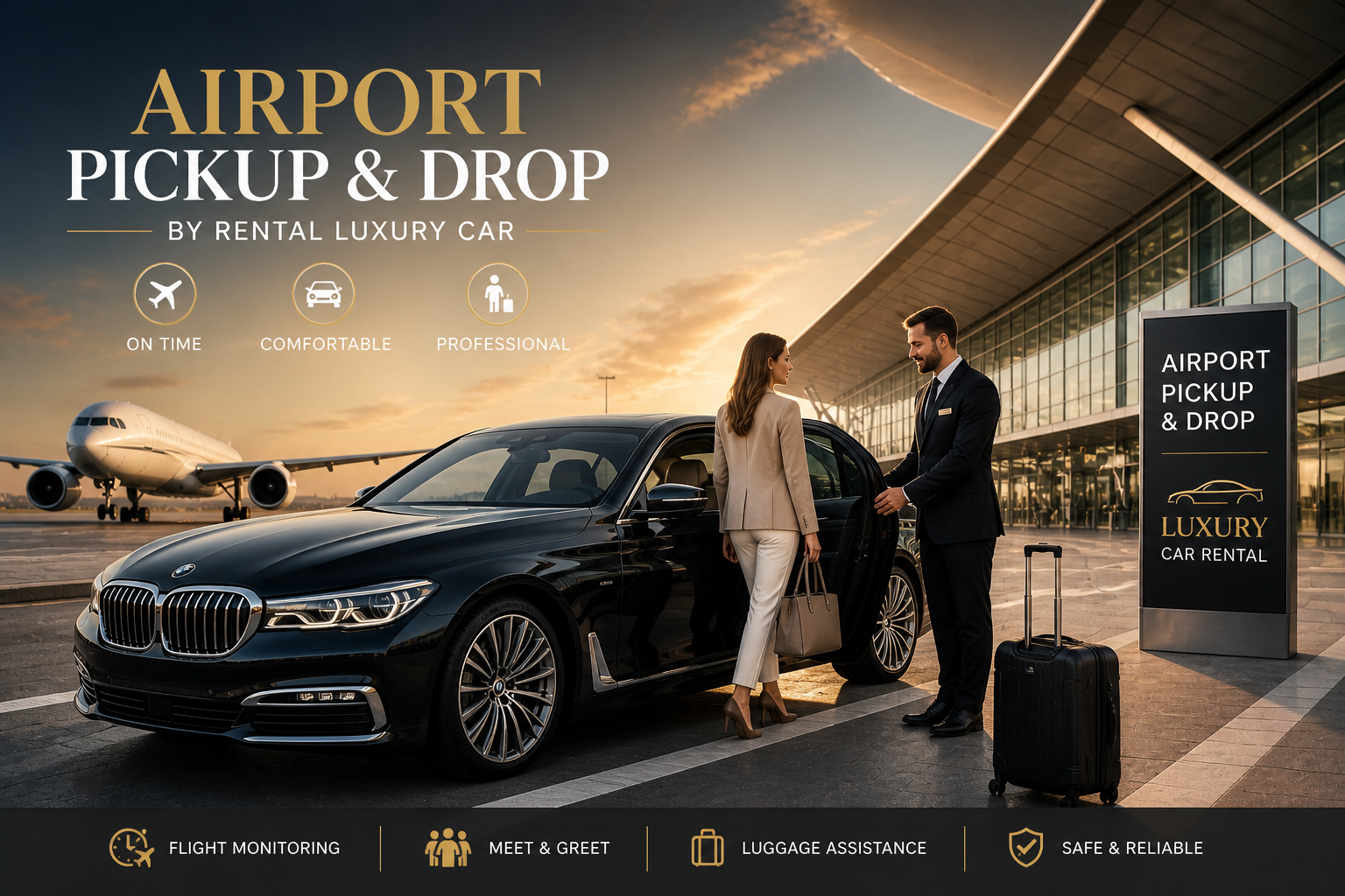 airport luxury car rental service