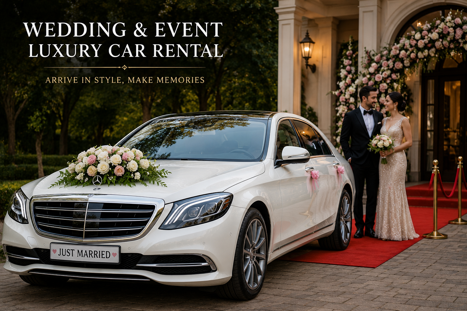 wedding luxury rental car